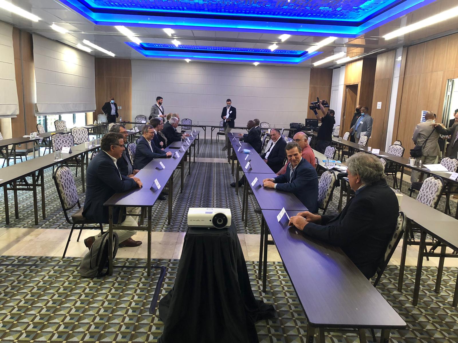 Delegates sign the Joint Declaration on 27 February 2021